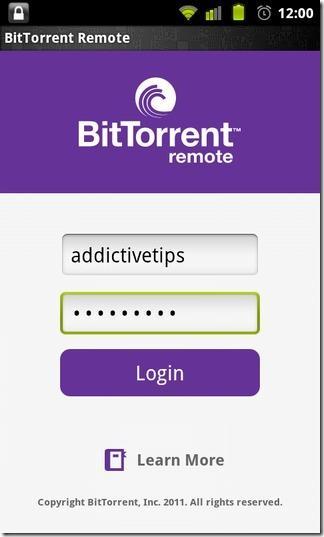 BitTorrent Remote BitTorrent sinvite sous Android