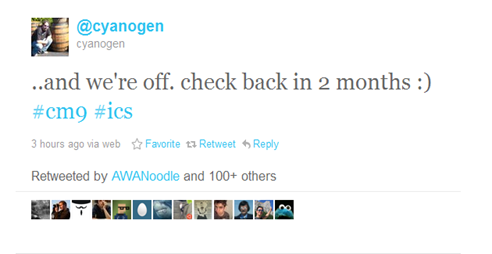 tweet cyanogen