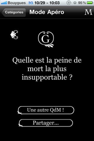 L’application QdM pour iPhone du fameux jeu de cartes « Questions de m***e » est GRATUIT
