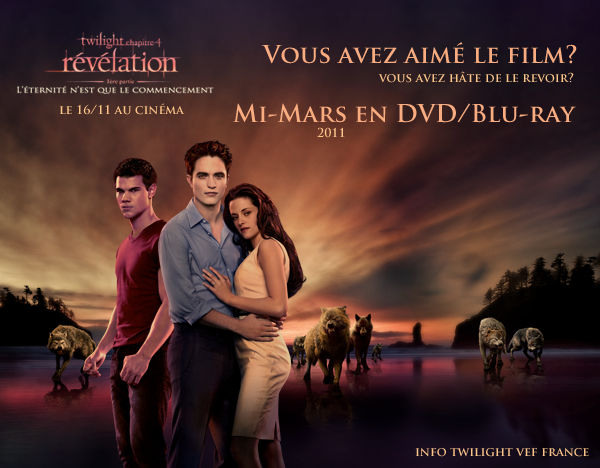 Quand Breaking Dawn sort en DVD en France ?