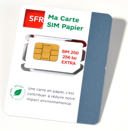  SFR lance ses premières cartes SIM en papier