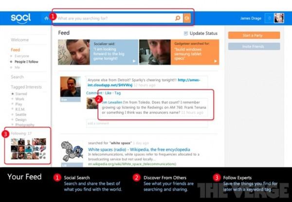 Soclscreen2 gallery post 600x415 Socl, le futur réseau social de Microsoft ?