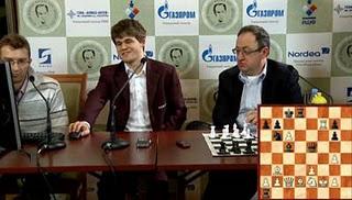 Echecs à Moscou : Magnus Carlsen (2826) 1-0 Boris Gelfand (2744) © site officiel 