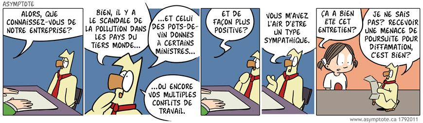 Que connaissez-vous de notre entreprise? – Asymptote