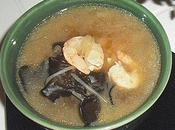 Soupe crevettes Champignons Noirs