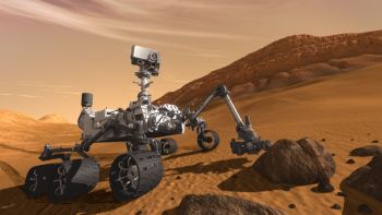 Rover Curiosity de MSL. Crédits : Ill. NASA/JPL-Caltech.
