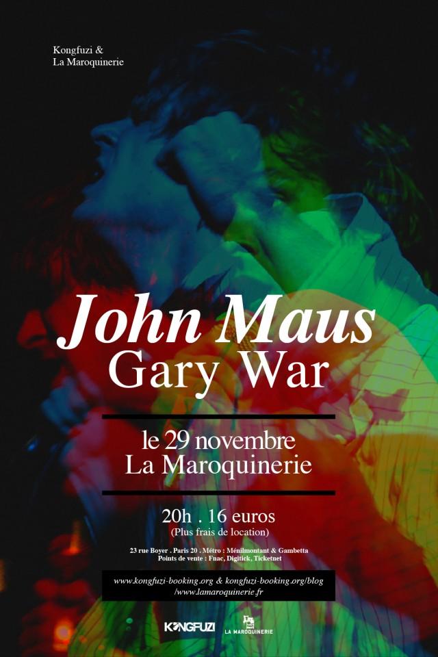 Concours : John Maus & Gary War à la Maroquinerie le 29 novembre