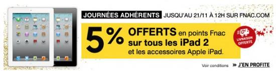10€ en chèque cadeau tous les 100€ d'achat ce week-end à la Fnac (y compris les produits Apple)