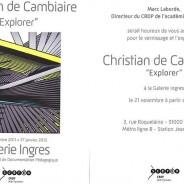 Christian de Cambiaire expose ses derniers e-prints à la Galerie Ingres | Toulouse