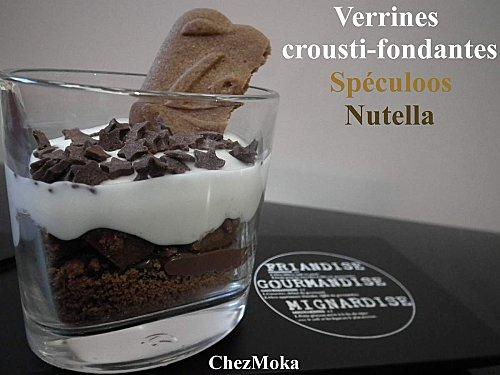 Verrines spéculoos Nutella fromage blanc