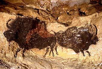 Bisons dans la grotte de Lascaux