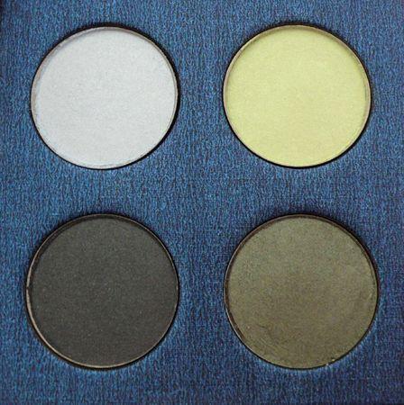 Palette nuances bleues et vertes