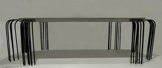 Table en beton et fer - Rafael Gomez - 4