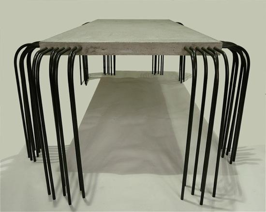 Table en beton et fer - Rafael Gomez - 2