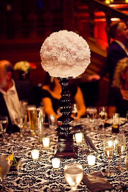 Boules de fleurs mariage: le decor indispensable