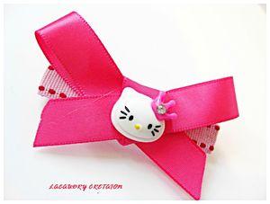 barrette kitty rose fuschia 3