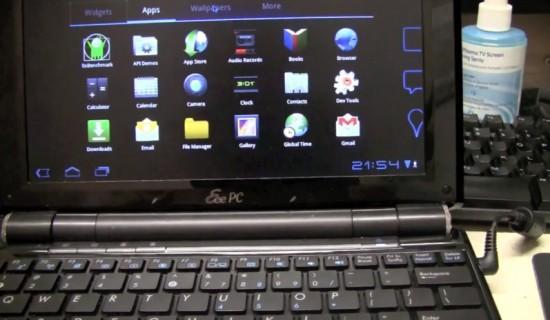 Android x86 Honeycomb Android 3.2 pour netbook Asus Eee PC