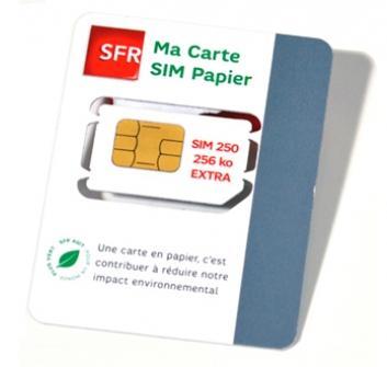 SFR lance une carte SIM en papier …