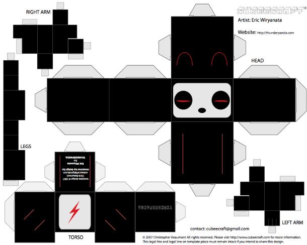 Blog_Paper_toy_papertoys_Thunderpanda_Troops_Cubee_template_preview Papertoys Thunderpanda Troops (x 5)