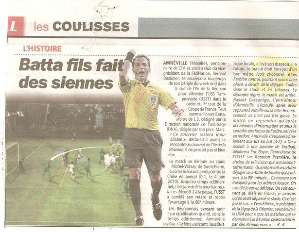 L'abitre voleur, confirmé par l'Equipe