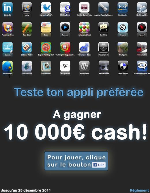 Testez des applications sur iPhone/Android et gagnez 10 000€