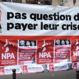 Banderole du NPA pendant la manifestation du 11/10/2011 (Photothèque Rouge/Milo)