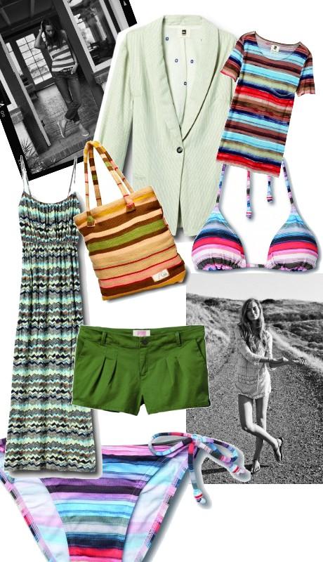 Quiksilver met des rayures et de l’aquarelle dans sa collection Printemps-Eté 2012