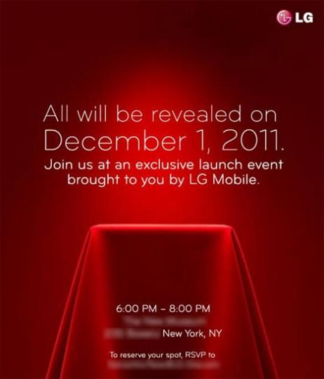 lg event dec 1 2011 462x540 Un événement LG le 1er décembre aux US !