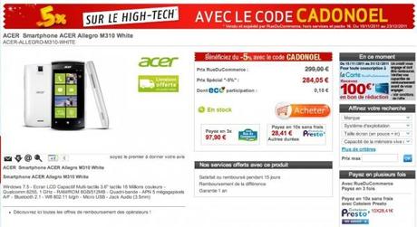 ACER Allegro 600x328 LAcer Allegro déjà disponible chez Rue du Commerce