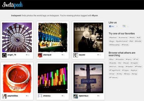 Instapeek : Un moteur de recherche pour photos Instagram