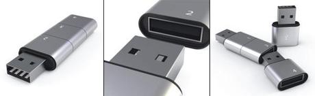 Amoeba Modular USB : une clé USB en 4 parties pour facilité les échanges de données