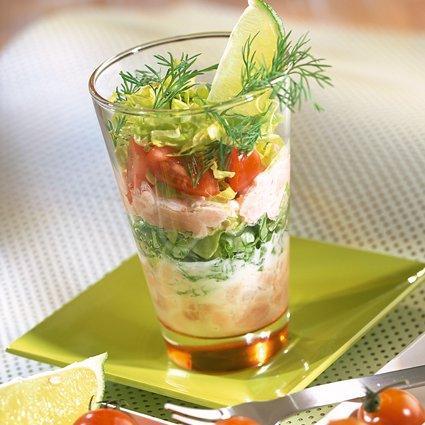 Verrine de saumon au lait de coco