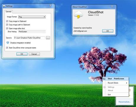 Cloudshot : Envoyer des captures d’écran automatiquement dans un dossier Dropbox