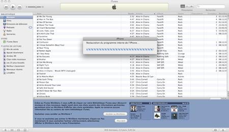 Restauration de l’Iphone