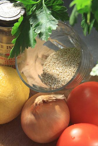 Ingrédients taboulé de quinoa