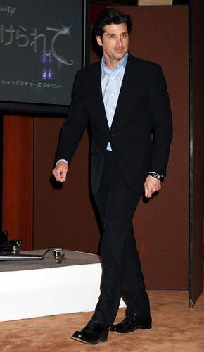 Patrick Dempsey promouvant le film “Enchanted” à Tokyo