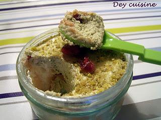 Charlottines pistache & cranberrie