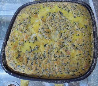Clafoutis aux oeufs,sans lait, au jambon,Morbier,son d'avoine