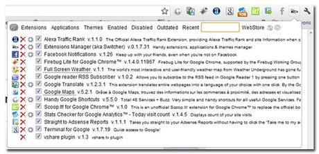 Gérer toutes vos extensions, thèmes, et applications Chrome avec Extensions Manager