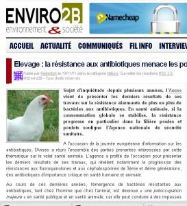 résistance aux antibiotiques .