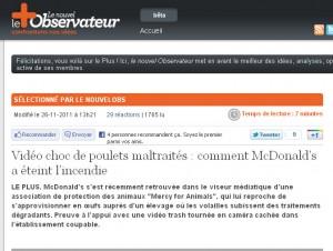 Les News » monde animale  » de la semaine (21 -28/11/2011)
