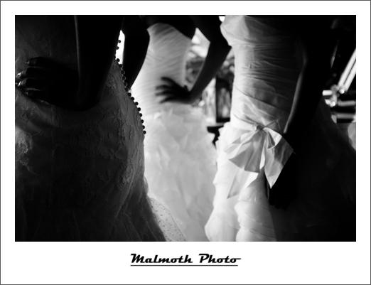Détails de robes de mariées