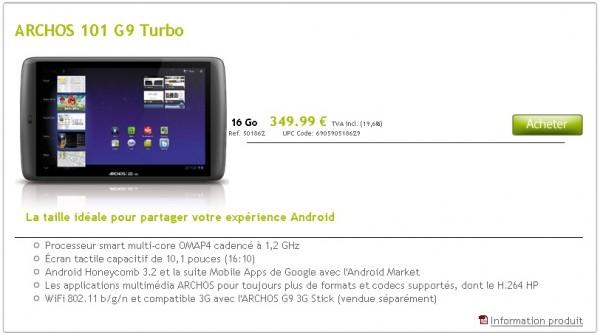 101Turbo 600x333 LArchos 101 G9 Turbo est là