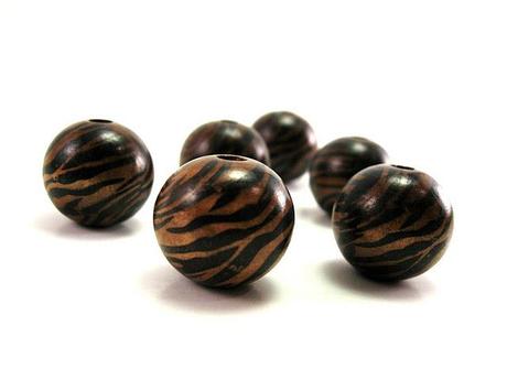 Nouvelle perles de bois à motif tigrés et autres billes écologiques
