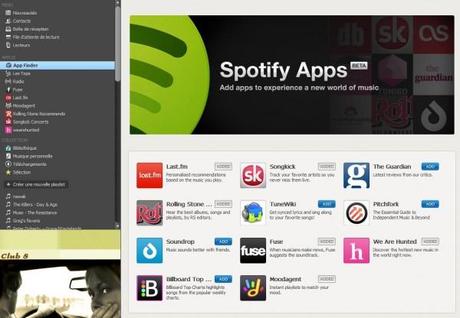 spotify-app spotify app 600x416 Spotify lance sa plateforme dapplications !