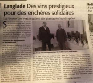 Enchères solidaires à Langlade