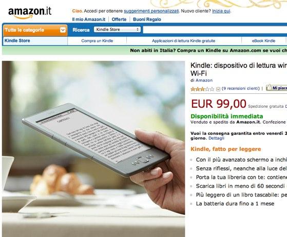 Amazon : le Kindle arrive en Espagne et en Italie