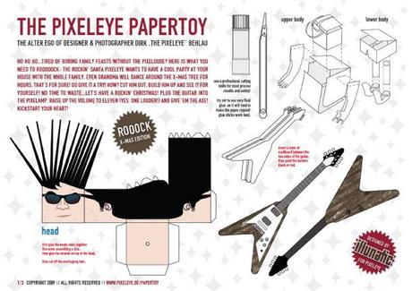 Papertoys Pixeleye (x 3)