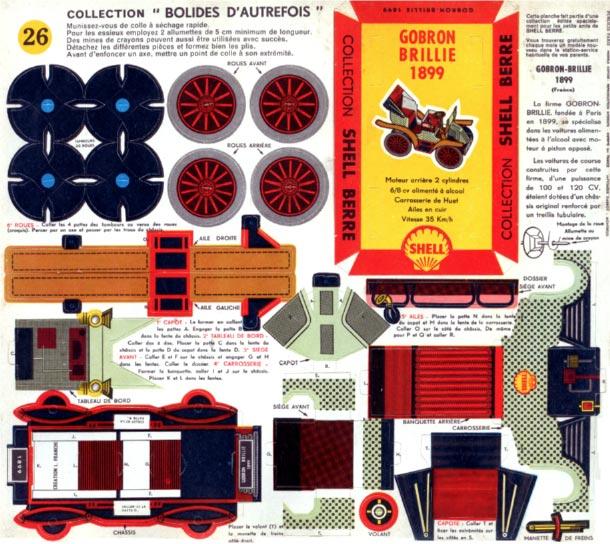 25 véhicules vintage en papercraft