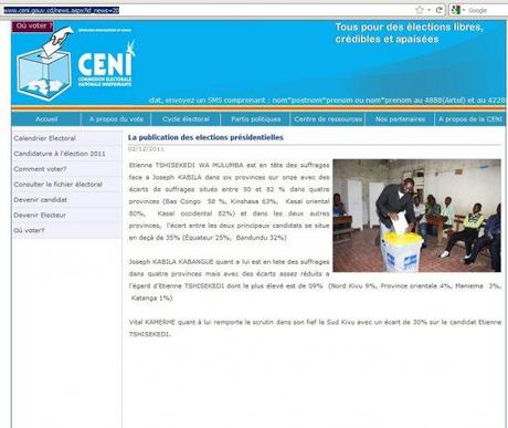 RDC: Failles sur le site de la CENI